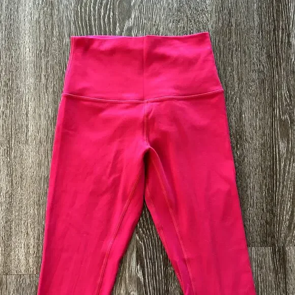 Lululemon Align Pant II High Rise 25” Nulu Ruby Red Leggings Size 4 - Picture 10 of 13